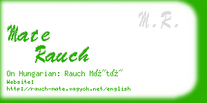 mate rauch business card